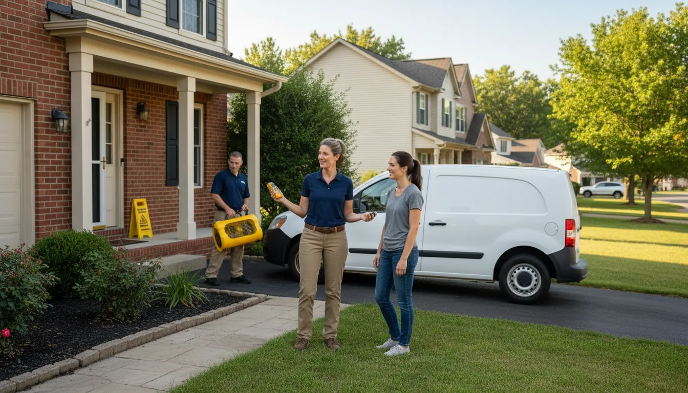 Residential water damage restoration in Tower City, PA